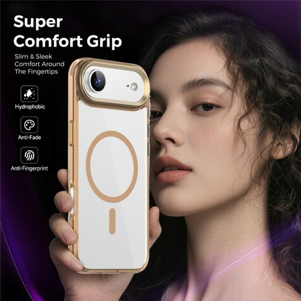 Mobilskal till iPhone Air MagSafe TPU+PC Transparent - Guld Guld