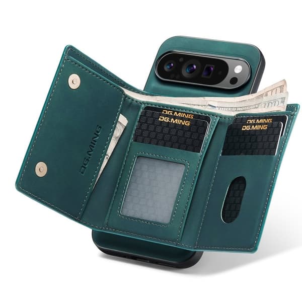 DG.MING M1 Series Mobilskal till Google Pixel 9 Pro XL Kickstand Grön
