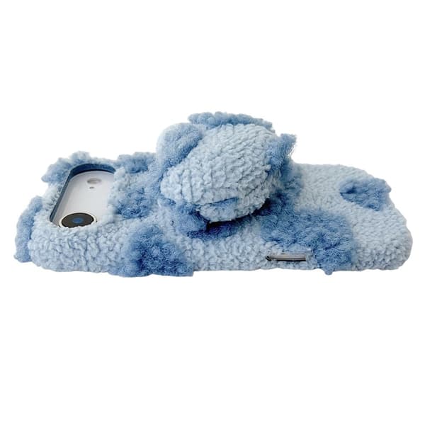 Mobilskal till iPhone Air 3D Heart Plush TPU Winter Warm Soft - Blå Blå
