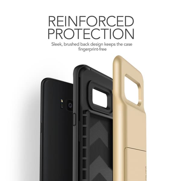 Verus Damda Folder Card Slot Taske til Samsung Galaxy S8 Plus - Guld Guld