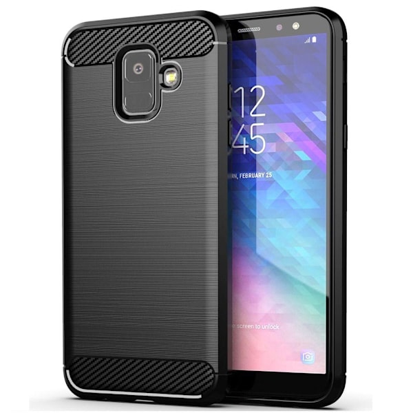 Galaxy A6 (2018) Skal Forcell Carbon Mjukplast - Svart Svart