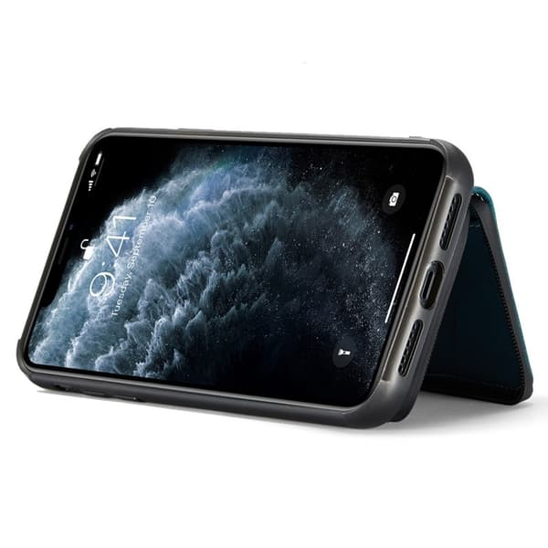 JEEHOOD iPhone 11 Pro Konstläder Plånboksfodral Magnetisk Blå 5.8 tum