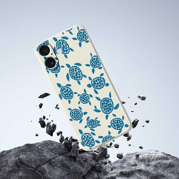 Mobilskal till iPhone 17 Turtle Pattern Straight Edge - Grön Grön