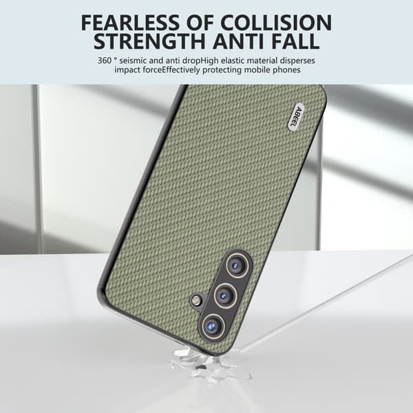 ABEEL Mobilskal till Samsung Galaxy S24+ Shockproof Carbonfiber Grön