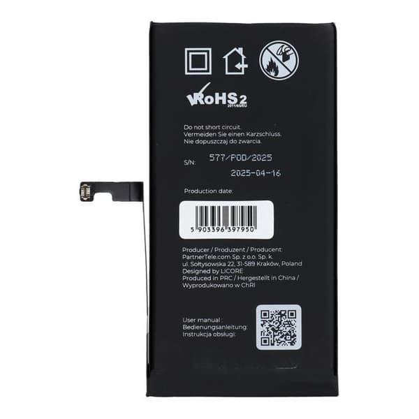 iPhone 15 Plus Batteri 4383mAh LICORE