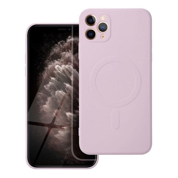 Silikon Magsafe Skal för iPhone 11 PRO MAX i rosa färg.