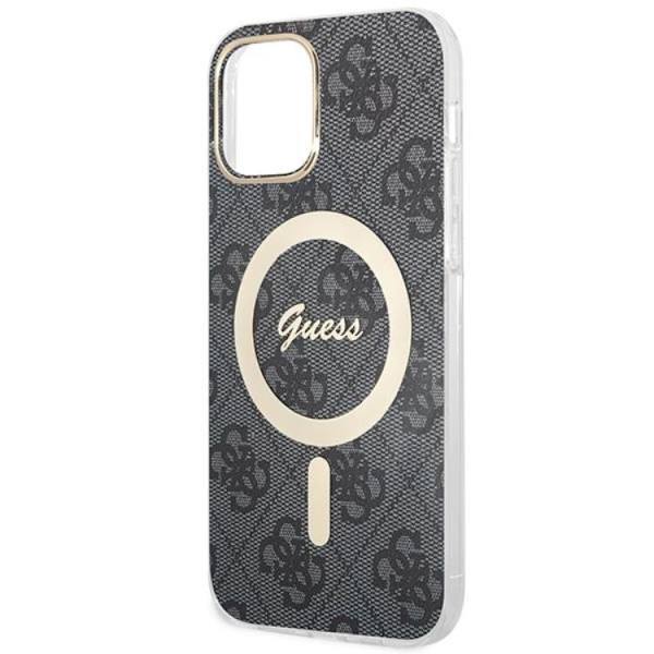 Guess iPhone 12/12 Pro Magsafe Skal Print + Trådlös Laddare - Svart Svart