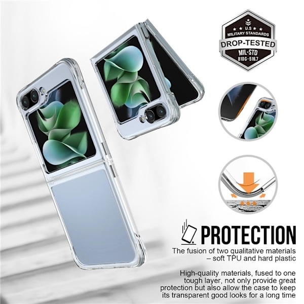 Galaxy Z Flip 5 Mobilskal Anti-drop - Transparent