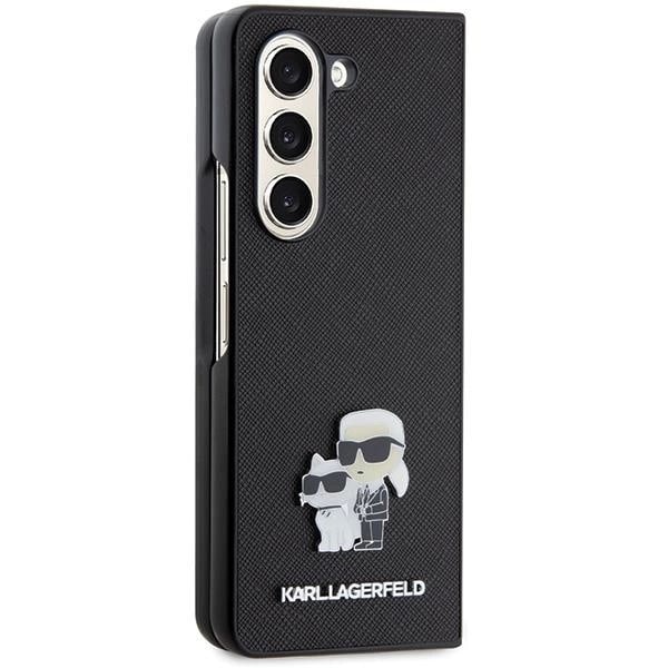 Karl Lagerfeld Galaxy Z Fold 5 Mobilskal Karl & Choupette Pin Svart