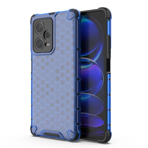 Mobilskal till Xiaomi Redmi Note 12 Pro Plus Hybrid Honeycomb - Blå Blå