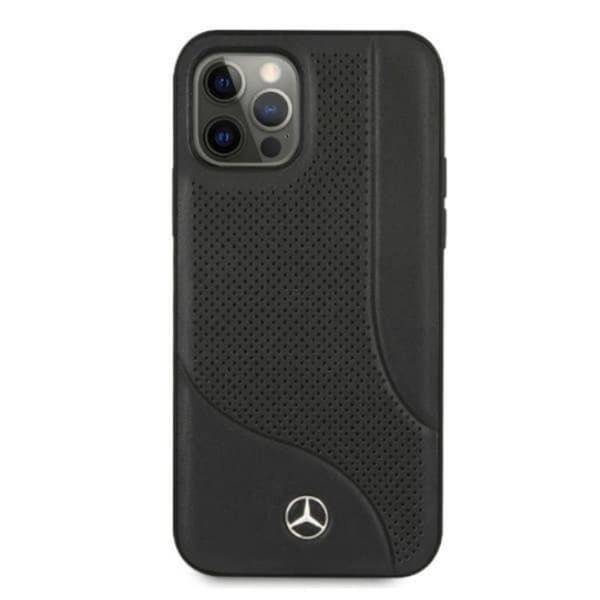 Mercedes iPhone 12 Pro Max -nahkakotelo - Musta Black