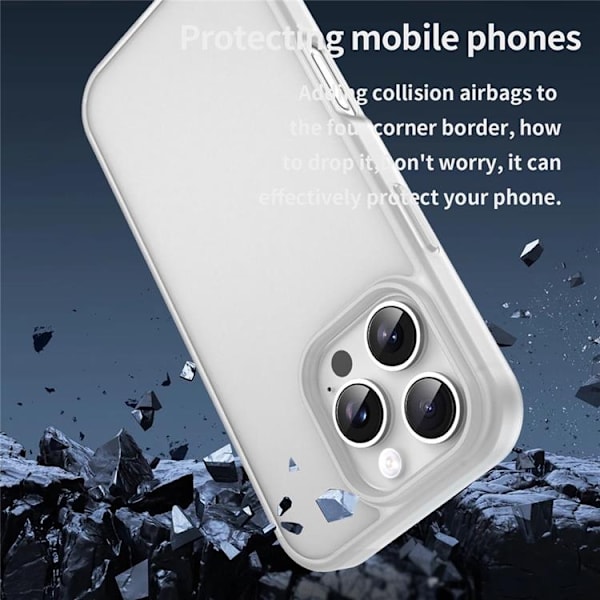Mobilskal till iPhone 16 Pro Max Skin Touch Matte - Vit Vit