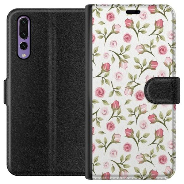 Pungcover til Huawei P20 Pro med Blomstret