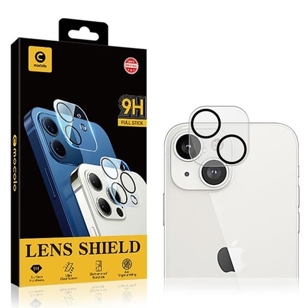 MOCOLO iPhone 14 Plus -kameran linsskydd i härdat glas 9H - Clear Transparent