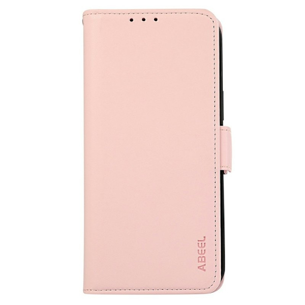 ABEEL iPhone 17 Plånboksfodral Konstläder med RFID-Skydd - Rosa