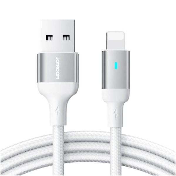 Joyroom A10 USB-A till Lightning kabel 1.2m - Vit Vit