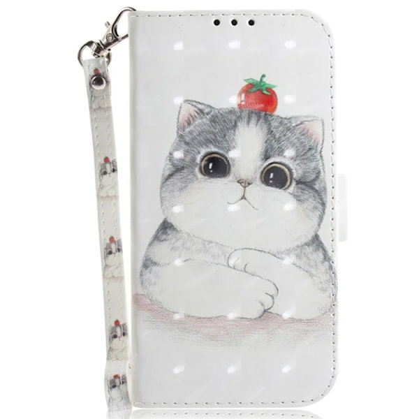Sony Xperia 10 VI Konstläder Plånboksfodral 3D Pattern - Cat Grå