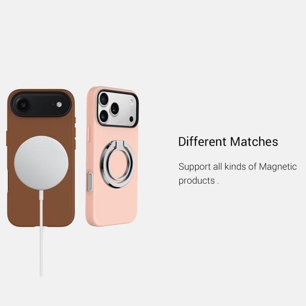 KZDOO Mobilskal till iPhone Air MagSafe PU + PC Shockproof - Rosa Rosa