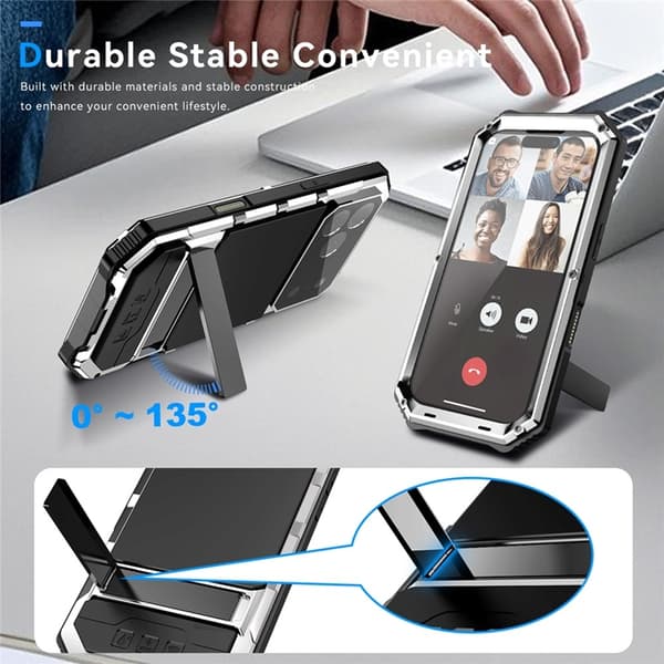 R-JUST Mobilskal till iPhone 17 Pro Max med Härdat Glas - Silver Silver