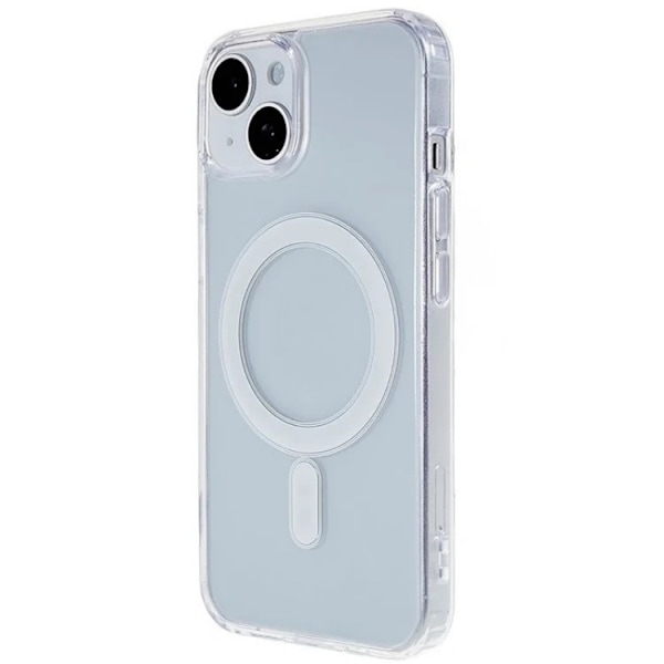 WANLONFENG Mobilskal till iPhone 15 MagSafe + [2-Pack] Härdat glas Transparent