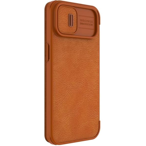 Nillkin iPhone 14 Plus -lompakkokotelo Qin Pro Nahka - Ruskea Brun