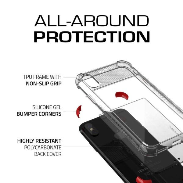 Ghostek Covert 2 Cover til Apple iPhone XS / X - Rød Red