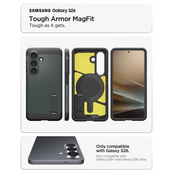 Spigen Mobilskal För Galaxy S26 MagSafe Tough Armor - Abyss Grön Grön