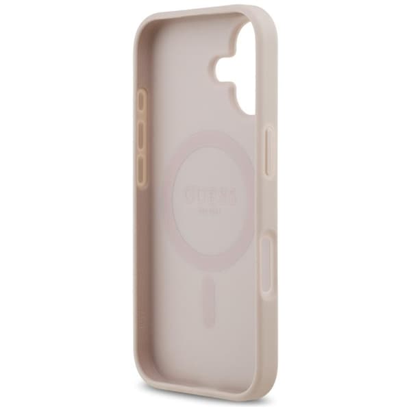 Guess Mobilskal till iPhone 17 MagSafe 4G Circle Classic Logo - Rosa Rosa