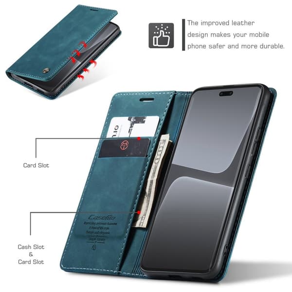 CASEME 013 Plånboksfodral för Xiaomi 13 Lite 5G - Blå