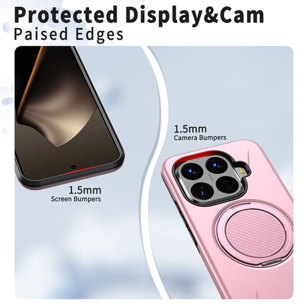 Mobilskal till Xiaomi 15T Pro Magsafe Rotating Kickstand TPU + PC Rosa