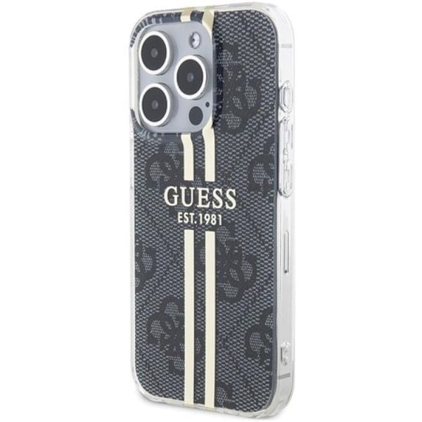 Guess iPhone 15 Pro Max Mobilskal Gold Stripes - Svart Svart