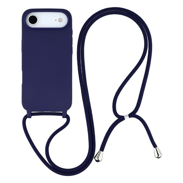 Mobilskal till iPhone Air TPU Shockproof med Lanyard - Mörkblå Blå