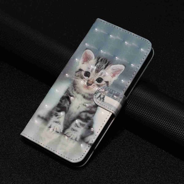 Plånboksfodral för Samsung Galaxy S26 Plus 3D-mönster Konstläder - Katt