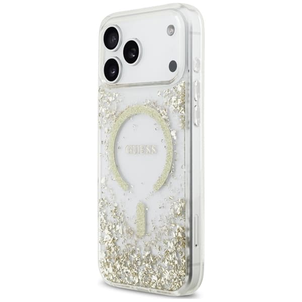 Guess Mobilskal För iPhone 18 Pro Max/17 Pro Max Magsafe Resin Bottom Glitter