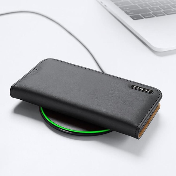 Dux Ducis Galaxy S24 Ultra Plånboksfodral Äkta Läder Hivo - Svart Svart