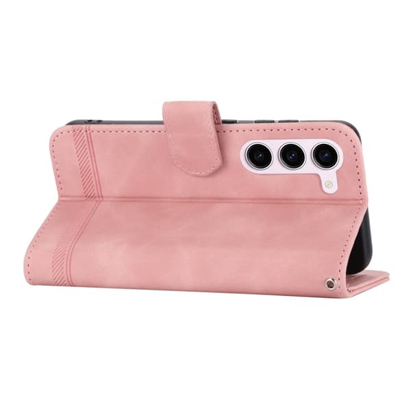 DIERFENG DF-03 Plånboksfodral för Samsung Galaxy S23 - Konstläder - Rosa