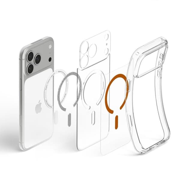 Spigen Mobilskal För iPhone 18 Pro/17 Pro Magsafe Ultra Hybrid - Clear/Orange