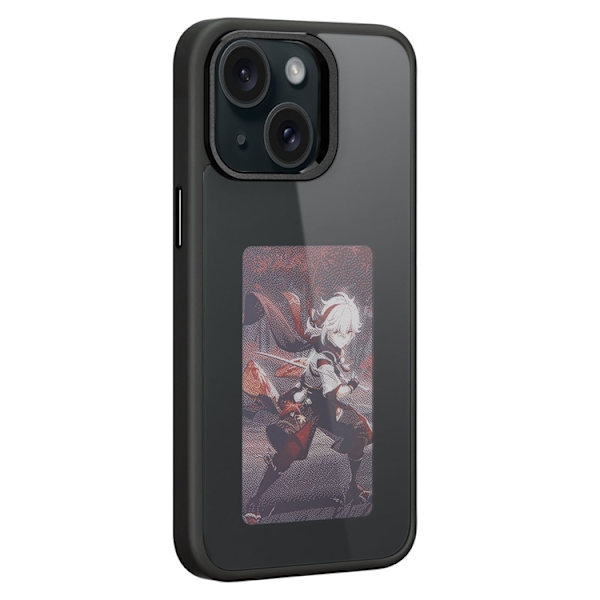 Mobilskal till iPhone 15 E Ink 4-Color Display Customized Svart