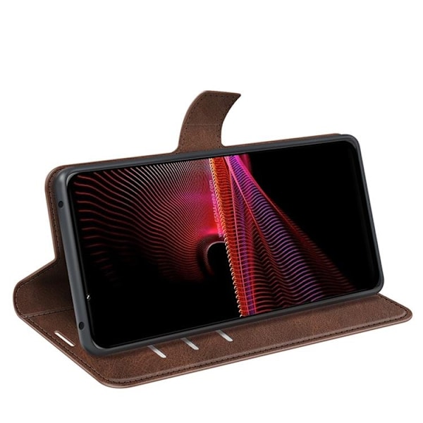 Sony Xperia 1 IV Plånboksfodral Flip Folio - Mörkbrun