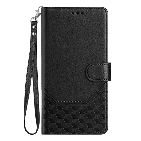 Nothing Phone (3a) Plånboksfodral Imprinted Honeycomb RFID Svart