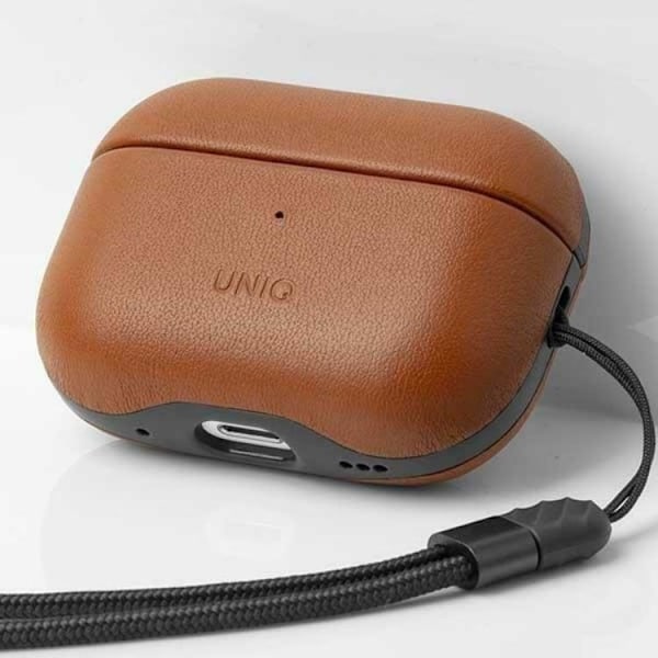 Uniq Airpods Pro 2 Skal Äkta Läder Terra - Toffee Brun