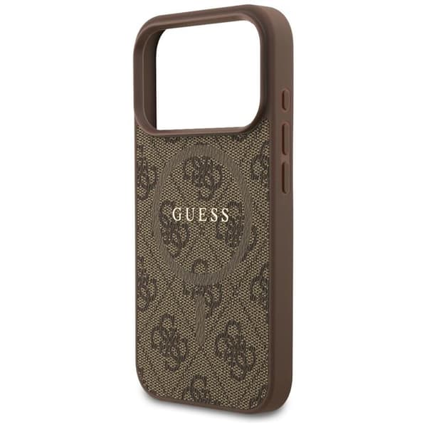 Guess Mobilskal till iPhone 17 Pro MagSafe 4G Ring Classic Logo - Brun Brun