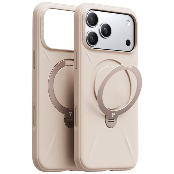 TORRAS Mobilskal till iPhone 17 Pro MagSafe Ostand Q Pro - Guld Guld