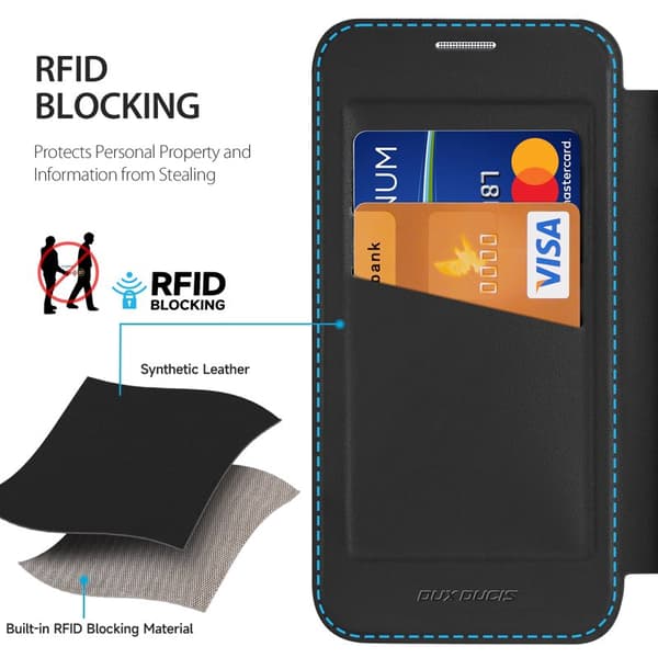Dux Ducis Mobilskal för Samsung Galaxy S26 Plus Magnetiskt Konstläder - Svart