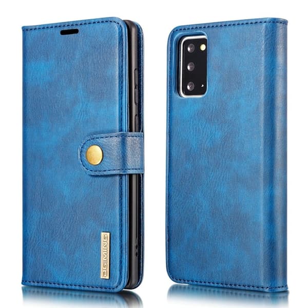 DG.MING Detachable 2-in-1 Back Cover + Äkta Läder Plånboksfodral Blå