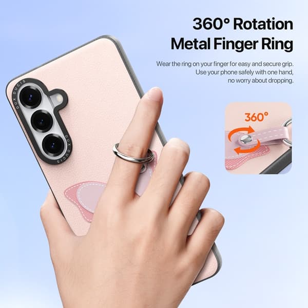 DUX DUCIS Mobilskal till Galaxy S26 Plus Ringhållare/Handledsrem Luvy Series Rosa