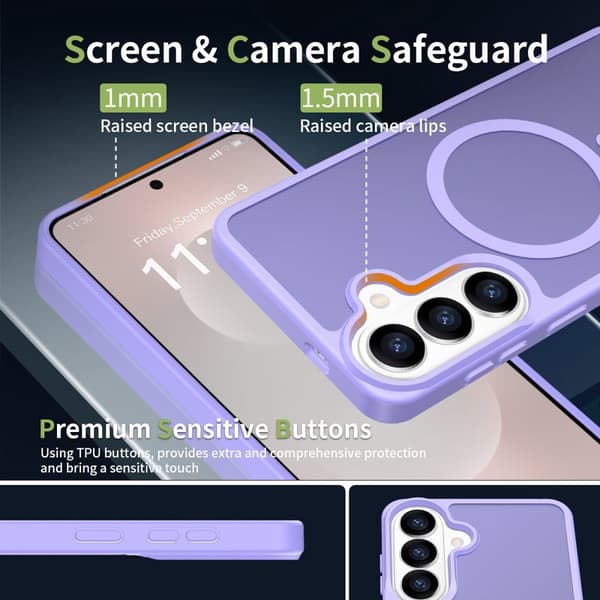 Mobilskal för Samsung Galaxy S26 Plus Magnetiskt TPU - Lila