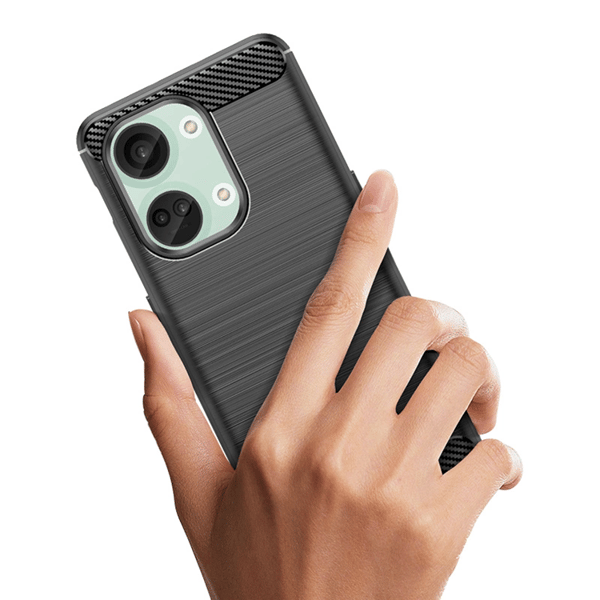 Telefontaske til OnePlus Ace 2V/OnePlus Nord 3 Carbon - Sort Black