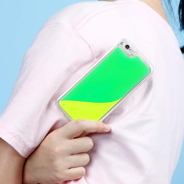 Liquid Neon Sand skal till iPhone 6/6s - Grön Grön