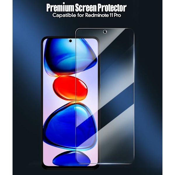 [1-PACK] Xiaomi Redmi Note 11/11S Härdat Glas Skärmskydd - Clear